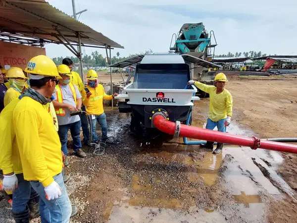 Pumpcrete Rental Set-up